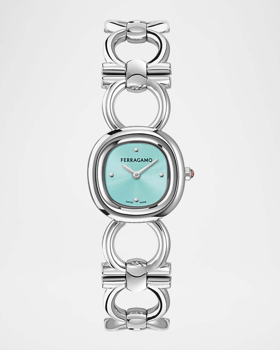 Double Gancini 25MM Stainless Steel Bracelet Watch